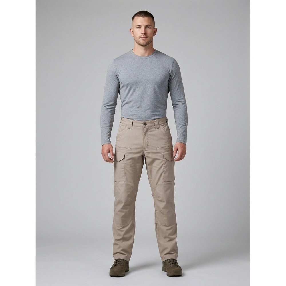 First Tactical Mens V2 Tactical Pants Khaki Tan Ripstop Cargo Duty Pants 32x32